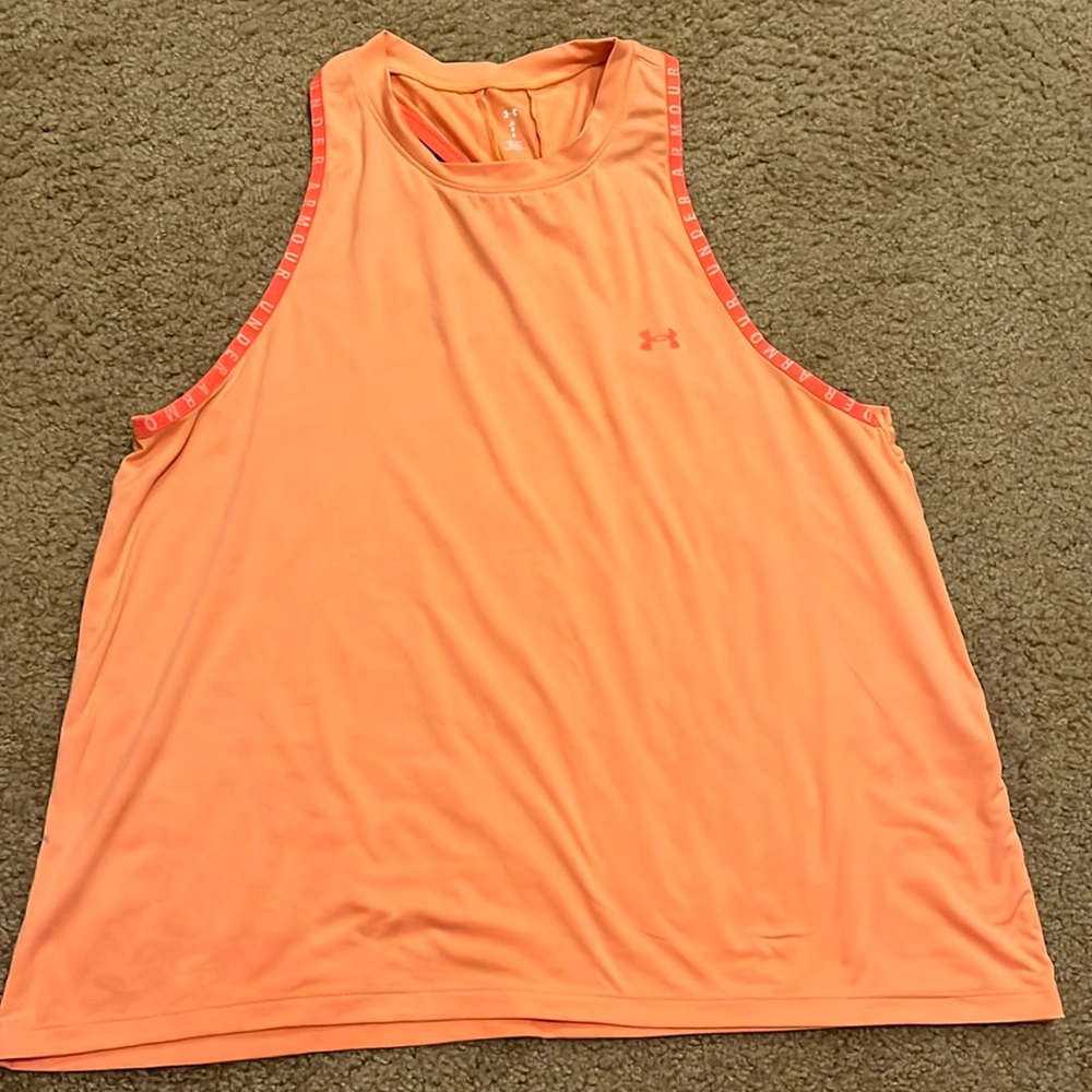 Under Armour Women’s Large Orange Coral Racerback Active Tank